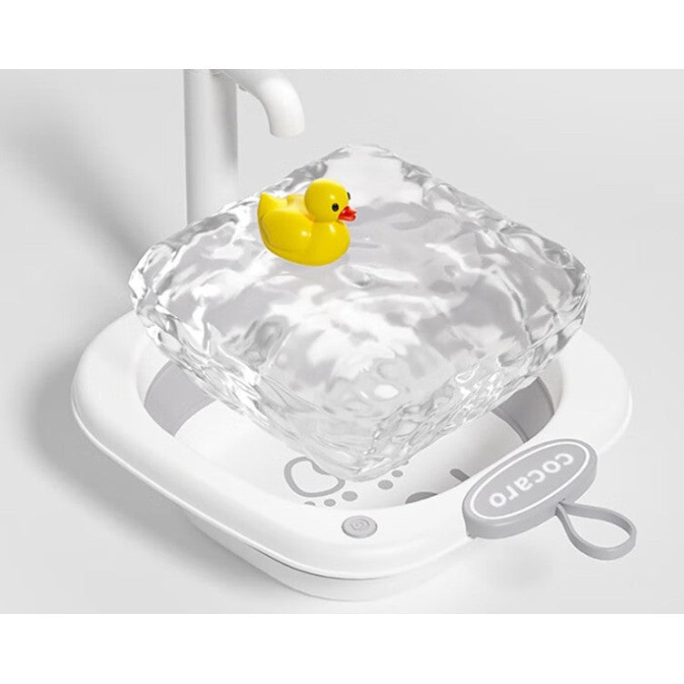 Lavoar Pliabil, Pentru Copii 1-8 Ani, 28.5X28.5X10 Cm, Din Pe+Pp, 3.5L, Model Picioare, Gri - vivimall.ro