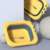 Lavoar Pliabil, Vivimall, pentru Copii, din PP/TPE, Portabil, Model Crocodil, 30x24.5x9 cm, Galben/Albastru - vivimall.ro