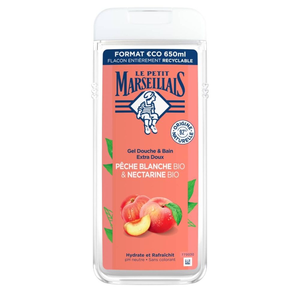 Gel de Dus, LE PETIT MARSEILLAIS, Bio Piersici Nectarine, 650 ml - vivimall.ro