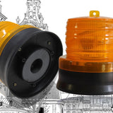 LED galben intermitent de atentionare cu incarcare solara Vivimall, 1.2 V, rezistent la apa IP65, panou solar incorporat, 11.5 x 11.6 cm, galben - vivimall.ro