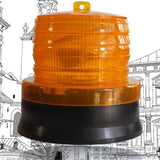 LED galben intermitent de atentionare cu incarcare solara Vivimall, 1.2 V, rezistent la apa IP65, panou solar incorporat, 11.5 x 11.6 cm, galben - vivimall.ro