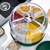 Dozator De Cereale Rotativ 360, 6 Compartimente, Capacitate 3 L, Rezistent La Umezeala, Inchidere Etansa - vivimall.ro