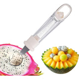 Lingura pentru Bile de Fructe, Vivimall, Scobitor Fructe, Ustensila Multifunctionala pentru Fructe, Accesoriu de Bucatarie, Lingura Antialunecare pentru Salata de Fructe, 17.6 x 2.9 cm, Bej - vivimall.ro