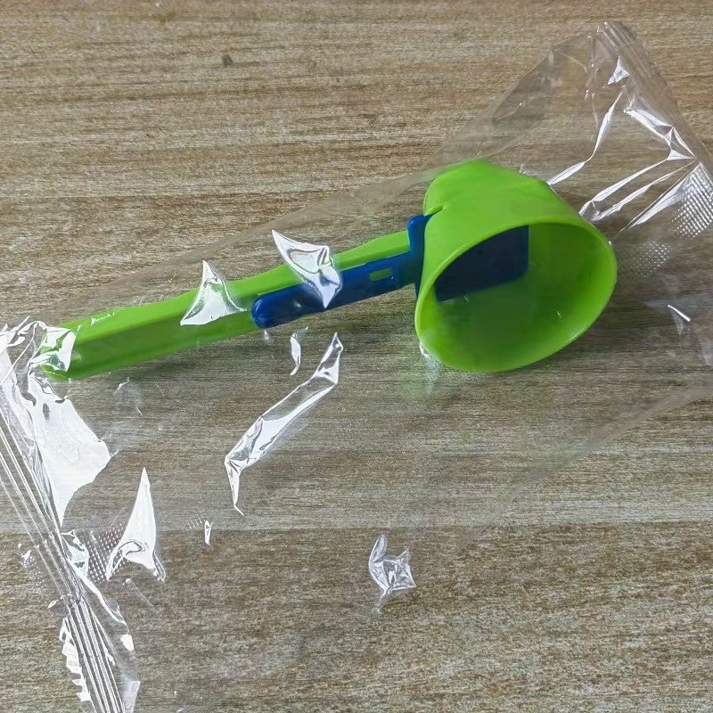 Lingura pentru Proteine, Vivimall, Lingura cu Palnie Culisanta, Lingura Dozator pentru Lapte Praf si Suplimente, 12.5 cm, Verde - vivimall.ro