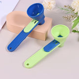 Lingura pentru Proteine, Vivimall, Lingura cu Palnie Culisanta, Lingura Dozator pentru Lapte Praf si Suplimente, 12.5 cm, Verde - vivimall.ro