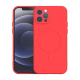 Husa protectie Flippy compatibila cu iPhone 12 Pro (6.1) , Liquid MagSafe, ring-shaped, magnetica, Rosu - vivimall.ro