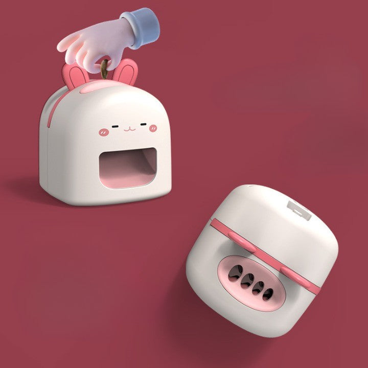 Mașină de Decojit Semințe, Vivimall, Mini Deschizător, Model Iepuras, Incarcare USB, 9.7x10x8.6 cm, Alb - vivimall.ro