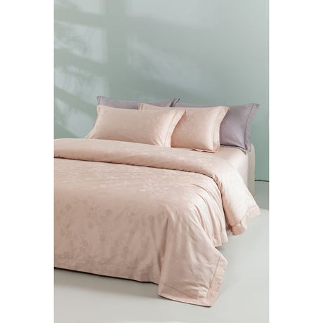 Set 4 piese lenjerie de pat din bumbac satinat long-staple, jacquard, premium - vivimall.ro