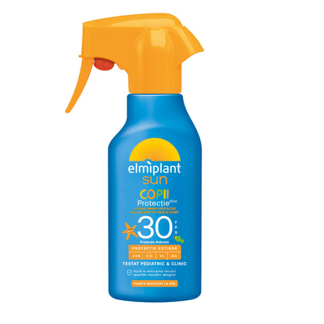 Lotiune Spray Pentru Protectie Solara Pentru Copii, Elmiplant Sun, Protectie Plus SPF 30, Pentru Fata si Corp, 200 ml - vivimall.ro