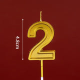 Lumanare pentru Tort Cifra 2, Vivimall, 4.8 cm, Aniversare, Aurie - vivimall.ro