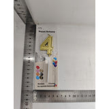 Lumanare pentru Tort Cifra 4, Vivimall, 4.8 cm, Anivesare, Aurie - vivimall.ro