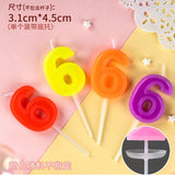 Lumanare Tort, cifra 6, Vivimall, Culoare Random - vivimall.ro