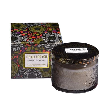 Lumanare Parfumata, Flippy, Model Borcan, Gri, Aroma de Lemn de Santal - vivimall.ro