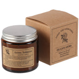 Lumanare Parfumata, Vivimall, Model Borcan Maro, Aroma de Frezie si Pere, din Ceara Vegetala, 6 x 6.5 x 6.5 cm, Maro - vivimall.ro