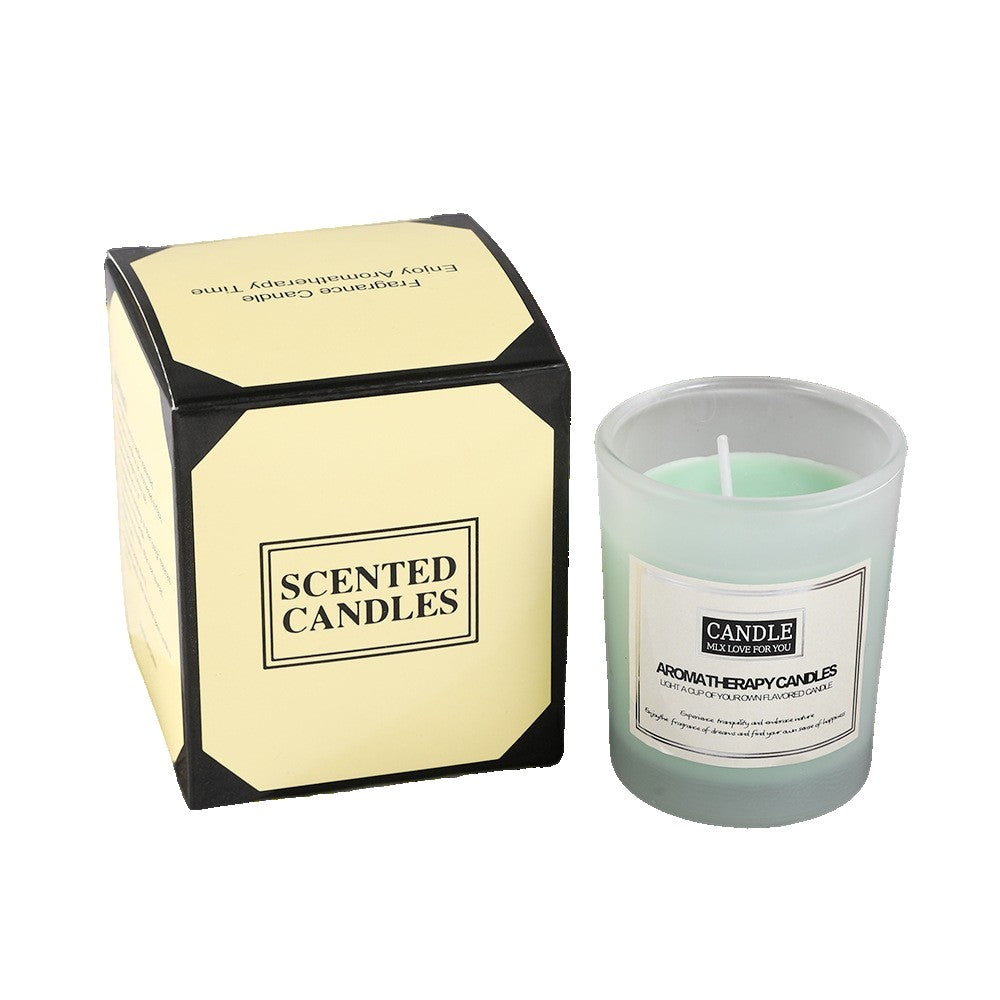 Lumanare Parfumata, Vivimall, Model Borcan Translucid, 6.2 x 5.2 cm, Aroma de Cedru, Verde - vivimall.ro