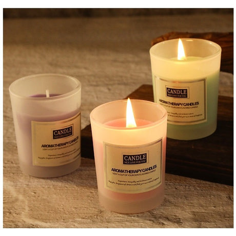 Lumanare Parfumata, Vivimall, Model Borcan Translucid, 6.2 x 5.2 cm, Aroma de Lemn de Santal, Negru - vivimall.ro