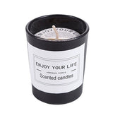 Lumanare Parfumata, Vivimall, Model Pahar Negru, Aroma de Mure, din Ceara de Soia, 6.2 x 5.2 cm, Negru - vivimall.ro