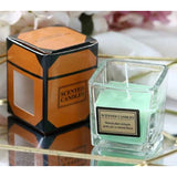 Lumanare Parfumata, Vivimall, Model Pahar Transparent, cu Ulei Esential, 4.8 x 5.4 x 5.5 cm, Aroma de Ceai Alb, Verde - vivimall.ro