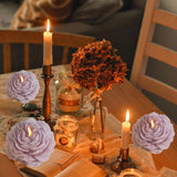 Lumanare Parfumata, Vivimall, Model Trandafir, Ardere 10h, 70 g, 7.5 x 3.5 cm, Parfum de Lavanda, Mov - vivimall.ro