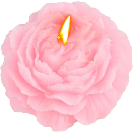 Lumanare Parfumata, Vivimall, Model Trandafir, Ardere 10h, 70 g, 7.5 x 3.5 cm, Parfum de Piersica, Roz Pal - vivimall.ro