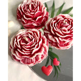 Lumanare Parfumata, Vivimall, Model Trandafir, Ardere 10h, 70 g, 7.5 x 3.5 cm, Parfum de Trandafir, Rosu - vivimall.ro