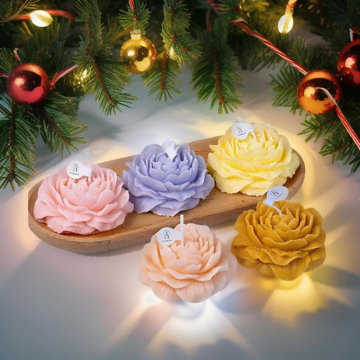 Lumanare Parfumata, Vivimall, Model Trandafir, Ardere 10h, 70 g, 7.5 x 3.5 cm, Parfum de Trandafir, Rosu - vivimall.ro