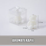 Lumanare Parfumata, Vivimall, Model Ursulet, Alba, Aromaterapie, 5.5x3.6x4 cm - vivimall.ro