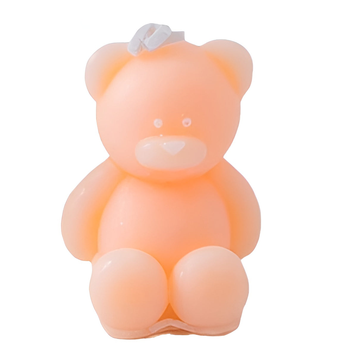 Lumanare Parfumata, Vivimall, Model Ursulet, Portocalie, Aroma de Piersica, 5.5x3.6x4 cm - vivimall.ro