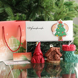 Lumanari Parfumate de Craciun, Flippy, GIFT BOX din 3 Lumanari din Ceara de Soia, Model B Pitic, Casuta, Ciorap, 22.5 x 9.5 x 9 cm, Multicolor - vivimall.ro