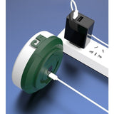 Lumină de camping LED încărcare USB, Vivimall, șir colorat, pentru aer liber, cort, Distanta 10 metri, 1800mAH, 10.5x4.3 cm, Alb Verde - vivimall.ro