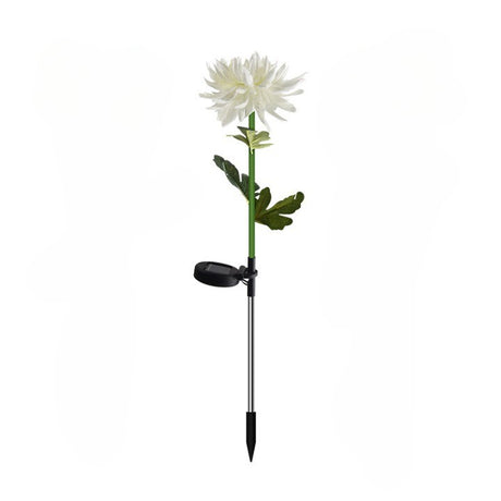 Lampa Solara Led Tip Crizantema Cu O Floare Pentru Gradina, Inaltime 80 Cm - vivimall.ro