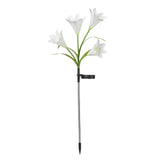 Lumina solara LED tip Crin cu 4 flori, inaltime 80 cm, pentru gradina, Vivimall - vivimall.ro