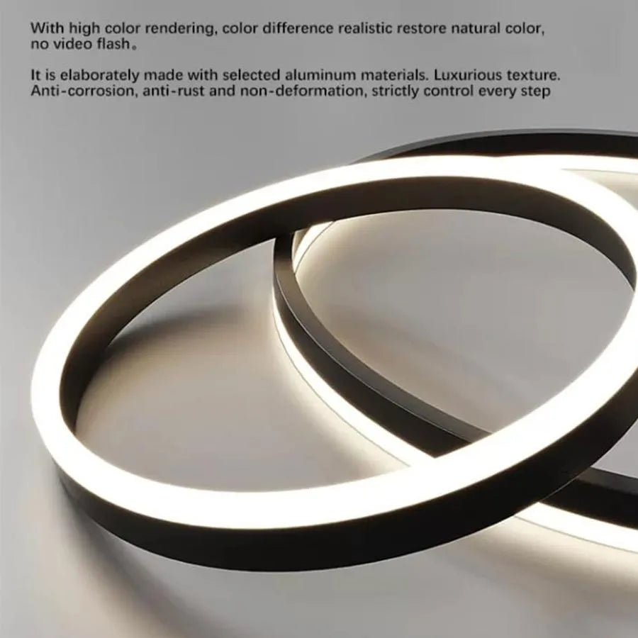 Lustră LED Casiana 2 Cercuri | LuxLight - vivimall.ro