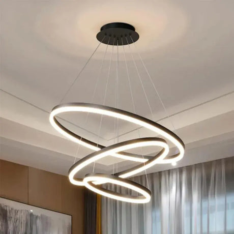 Lustră LED Casiana 3 Cercuri | LuxLight - vivimall.ro