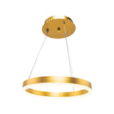 Lustra Led Suspendata Cu Telecomanda Azariah, 1 Cerc, Lumina Rece/Calda/Neutra, Dimabila, Lucios - vivimall.ro