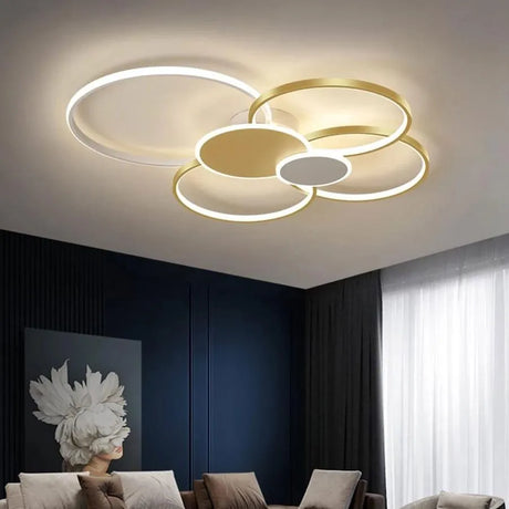 Lustră LED Killian 6 Cercuri | LuxLight - vivimall.ro