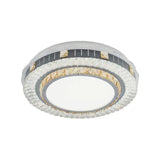 Lustra Led Cu Telecomanda Si Cristal Kannon, Rotunda, Lumina Rece/Calda/Neutra, Dimabila - vivimall.ro
