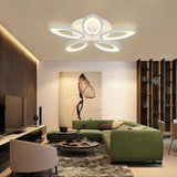 Lustra Led Cu Telecomanda Sunflower, 5 Elemente, Lumina Rece/Calda/Neutra, Dimabila - vivimall.ro