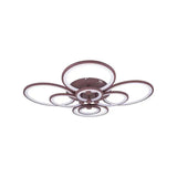 Lustra Led Cu Telecomanda Alani, 8 Cercuri, Lumina Rece/Calda/Neutra, Dimabila - vivimall.ro