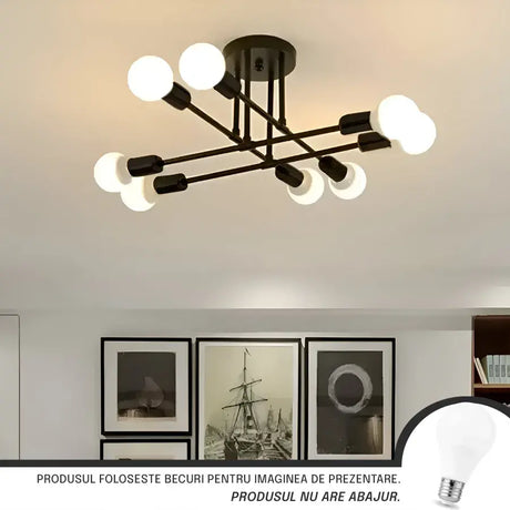 Lustra Modernist Octa 8, 8X E27 - vivimall.ro