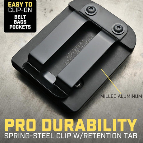 Suport magnetic Flippy 7,7×6,1×2 cm pentru cuie și șuruburi, detaliu clips prindere curea