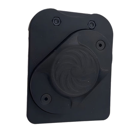 Suport magnetic scule Flippy cu clips metalic pentru curea, vedere frontală, culoare neagră