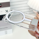 Suport Magsafe Magnetic pentru Telefon, Flippy, Suport pentru Card, Pc Transparent Argintiu