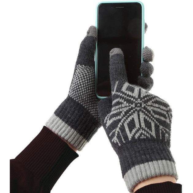 Manusi De Barbat, Functie Touchscreen (Ecran Tactil), Material Acril Tricotat, Manseta Elastica, Interior Catifelat, Marime Universala - vivimall.ro