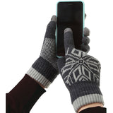 Manusi De Barbat, Functie Touchscreen (Ecran Tactil), Material Acril Tricotat, Manseta Elastica, Interior Catifelat, Marime Universala - vivimall.ro