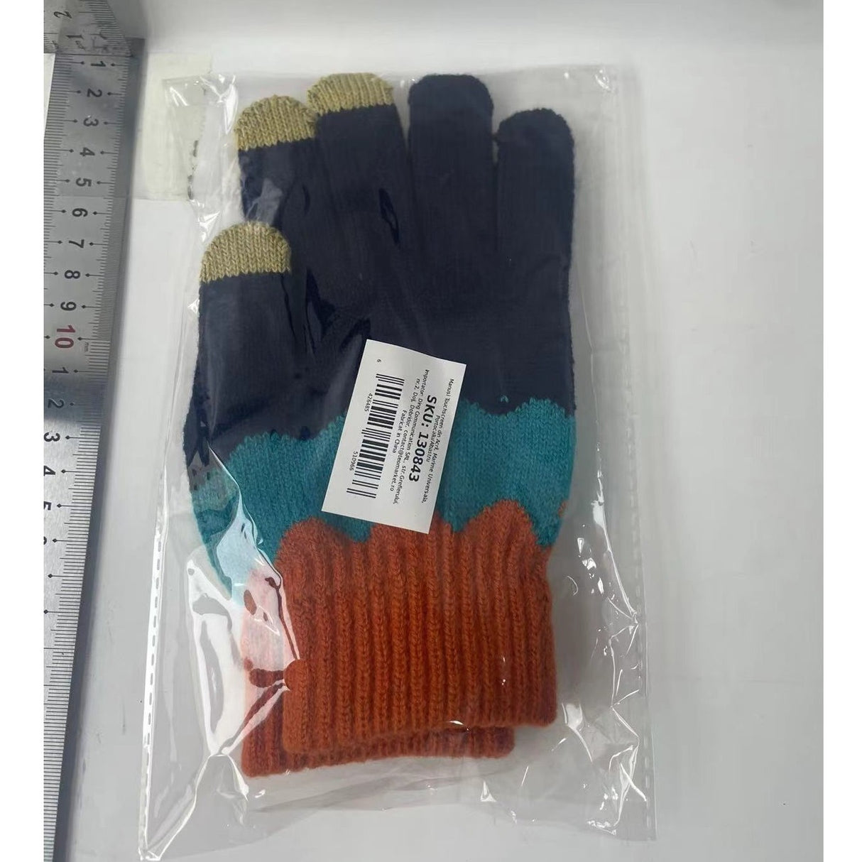 Manusi De Dama, Functie Touchscreen (Ecran Tactil), Material Acril Tricotat, Manseta Elastica, Interior Catifelat, Marime Universala, /Albastru - vivimall.ro