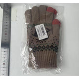 Manusi de Dama, Flippy, Model Ren, Functie Touchscreen (ecran tactil), Material Acril Tricotat, Manseta Elastica, Interior Catifelat, Marime Universala, Kaki - vivimall.ro