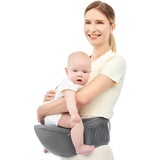 Marsupiu Ergonomic 3in1, Vivimall, pentru Bebelusi si Copii, 0-36 Luni, Bretele Reglabile pentru Umar si Sold, Inchidere Catarama, 125x25x14 cm, Gri - vivimall.ro