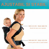 Marsupiu Ergonomic Vivimall, 4 in 1, Multifunctional, 4 Pozitii, 6-36 Luni, 3.5kg - 15 kg, Negru - vivimall.ro