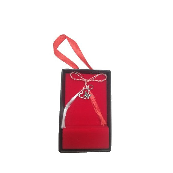 Martisor Argint 925 Inima cu Fluture 5cm x 8cm - vivimall.ro